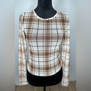 Caution To The Wind Women’s Sheer Long Sleeves Top Shirt Blouse